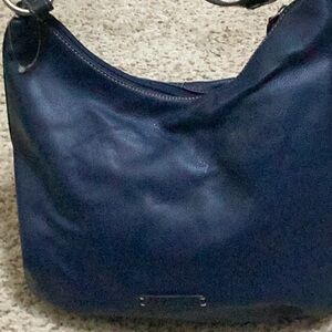 Nine & Co. Deep Blue Leather Shoulder Hobo